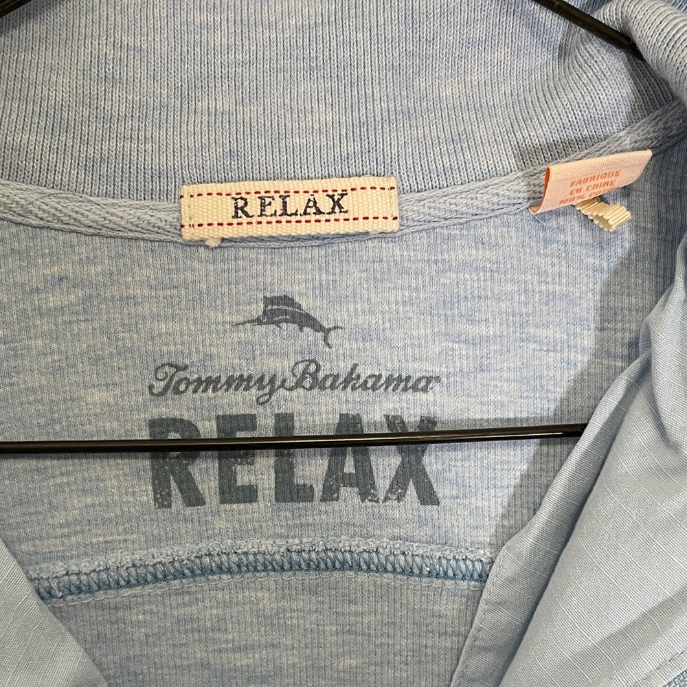 3 Tommy Bahama Men's Zip Up Sweaters - Black, Purple, Light Blue - Picture 4 of 11